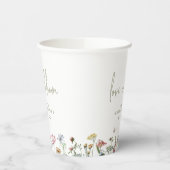 Liebe von Wildblumen im blühenden Brautparty Pappbecher (Links)