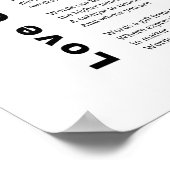 Liebe von Wortgedicht "Wand-Kunst-Poster" Poster (Ecke)