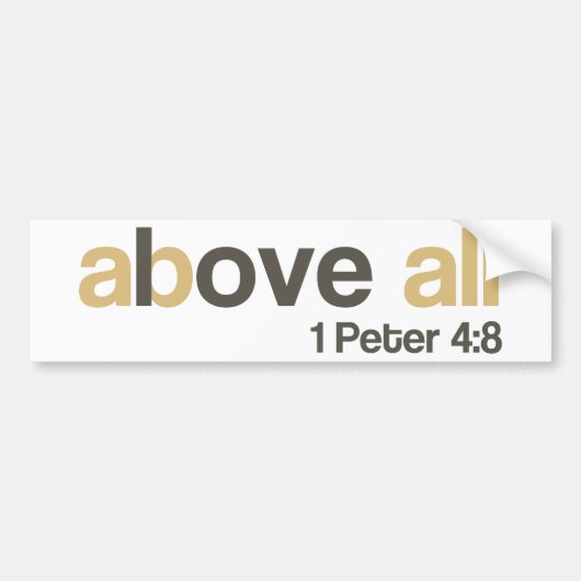 Liebe vor allem autoaufkleber (Vorne)
