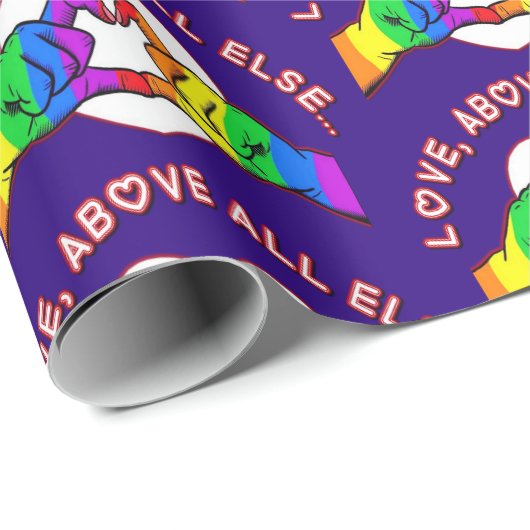 Liebe vor allem geschenkpapier (Rolleneckpunkt)