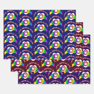 Liebe vor allem geschenkpapier set