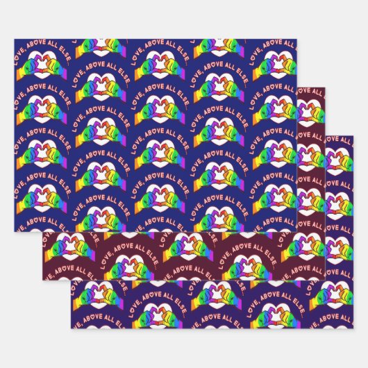 Liebe vor allem geschenkpapier set (Set)