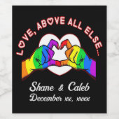 Liebe vor allem weinetikett (Einzelnes Label)