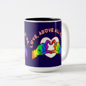 Liebe vor allem zwei Tonen Kaffee Tasse (VorderseiteRechts)