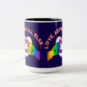 Liebe vor allem zwei Tonen Kaffee Tasse (Mittel)