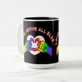 Liebe vor allem zweifarbige tasse (Vorderseite Links)