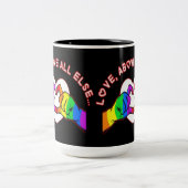 Liebe vor allem zweifarbige tasse (Mittel)