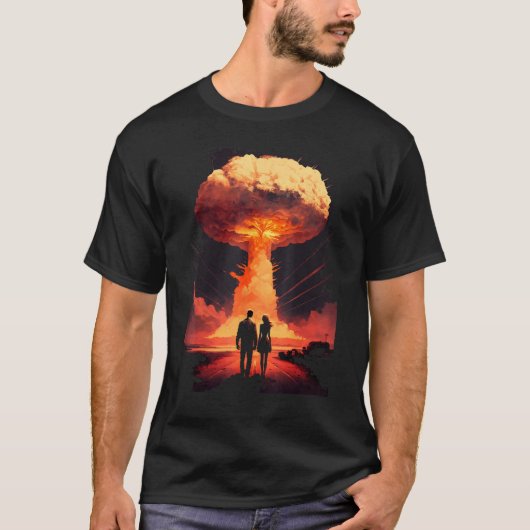 Liebe vor Atombombenexplosion Mush T-Shirt (Vorderseite)