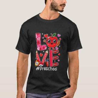 Liebe Vorschule Süße Herzen Valentinstag Schüler T-Shirt