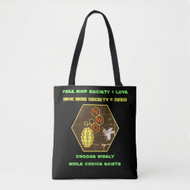 Liebe vs. Bedarf (schwarz) Tasche