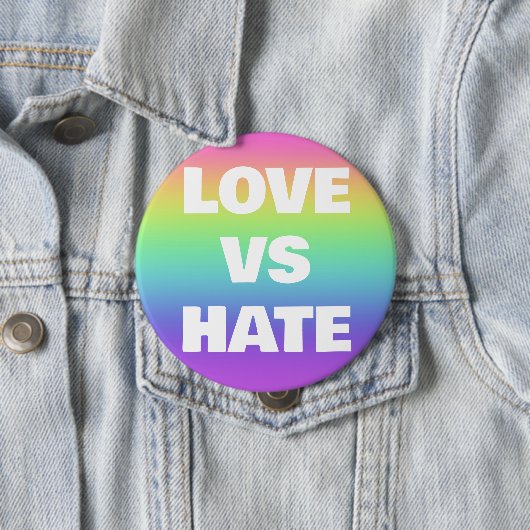 Liebe Vs Hate-Kampagne Button (Beispiel)