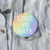 Liebe Vs Hate Pastell Rainbow Button (Beispiel)