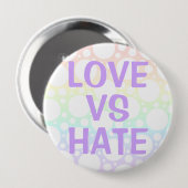 Liebe Vs Hate Polka Dot Rainbow Button (Vorne & Hinten)