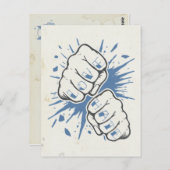 Liebe Vs Hate Postkarte (Vorne/Hinten)