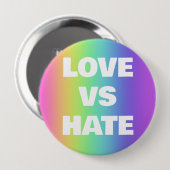 Liebe Vs Hate Rainbow Button (Vorne & Hinten)
