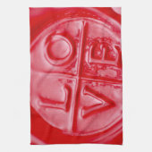 LIEBE Wachs Siegel, Valentine, rot, glänzend, Küch Geschirrtuch (Vertikal)