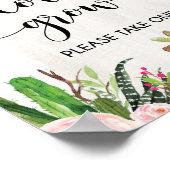 Liebe wachsen Fiesta Cactus Brautparty Decor gelas Poster (Ecke)