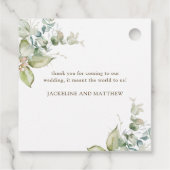 Liebe wachsen gelassen, Elegante Eukalyptus-Grünpf Geschenkanhänger (Rückseite)