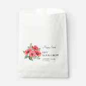 Liebe wachsen Mohnblüte Hochzeit lassend Geschenktütchen (Vorderseite)