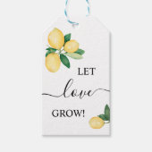 Liebe wachsen Pflanze Geschenk Zitronen Dusche gel Geschenkanhänger (Vorderseite)