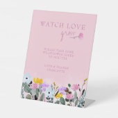 Liebe wachsen Wildblume Samenfavoriten beobachten Sockelschild (Vorderseite)