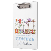 Liebe wachsen Wildblumen Kindergarten Lehrer Klemmbrett (Links)