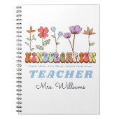 Liebe wachsen Wildblumen Kindergarten Lehrer Notizblock (Vorderseite)