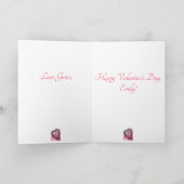 Liebe wächst Abstrakt Valentinrosa, Rot Feiertagskarte (Innenseite)