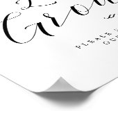 Liebe wächst Blume Petal Guest Board Hochzeitssing Poster (Ecke)