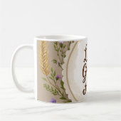 Liebe wächst Boho, Wildblumen, Weizen, Schmetterli Kaffeetasse (Links)