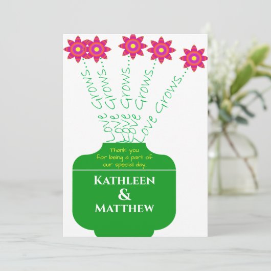 "Liebe wächst" helle Blumenhochzeiten Programm (Stehend Vorderseite)