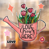 Liebe wächst hier fensteraufkleber (Blatt 2)