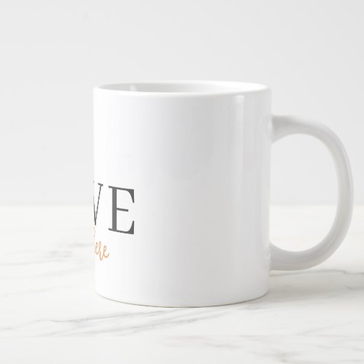 LIEBE wächst hier | Kürbisbriefe Herbst Jumbo-Tasse (Rechts)