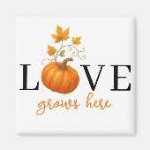 LIEBE wächst hier | Kürbisbriefe Herbst Magnet (Vorne)