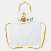 LIEBE wächst hier | Kürbisbriefe Schürze Herbst (Vorderseite)