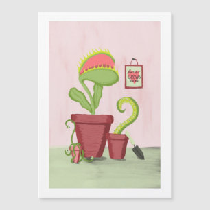 Liebe wächst hier:  Quirky Potted Pflanze Card Magnetkarte