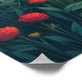 Liebe wächst hier romantische Herzkunst Poster (Ecke)