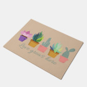 Liebe wächst hier Succulent Fußmatte (Schrägansicht)