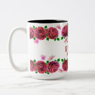 Liebe wächst hier-Thementasse für Kaffee oder Tee Zweifarbige Tasse