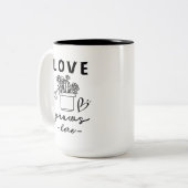 Liebe wächst hier zweifarbige tasse (Vorderseite Links)