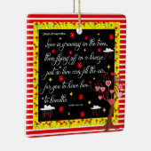 Liebe wächst im Baumschmuck Keramikornament (Rechts)