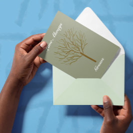 Liebe wächst immer zur Herzerwärmung Dankeskarte