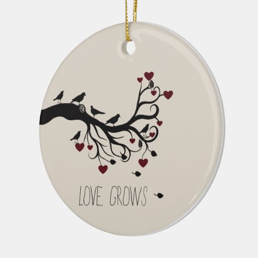 Liebe wächst keramikornament (Links)