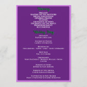 "Liebe wächst" Lila Hochzeitsprogramm für Blumen Programm (Rückseite)