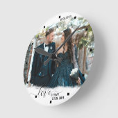 Liebe wächst mit der Zeit Foto Hochzeitsuhr Runde Wanduhr (Winkel)