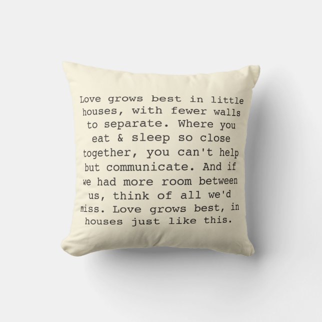 Liebe wächst Pillows Kissen (Vorderseite)