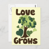 Liebe wächst postkarte (Vorne/Hinten)