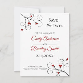 Liebe wächst | Red Hearts Wedding Save the Date Einladung
