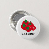 Liebe wächst rote Tomaten Button (Vorne & Hinten)