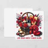 Liebe wächst - Valentintagskarte Dankeskarte (Vorne/Hinten)